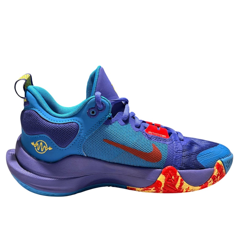 Nike Giannis Immortality 2 Blue Purple Red Yellow DQ1943-400 Kids Size 3.5Y